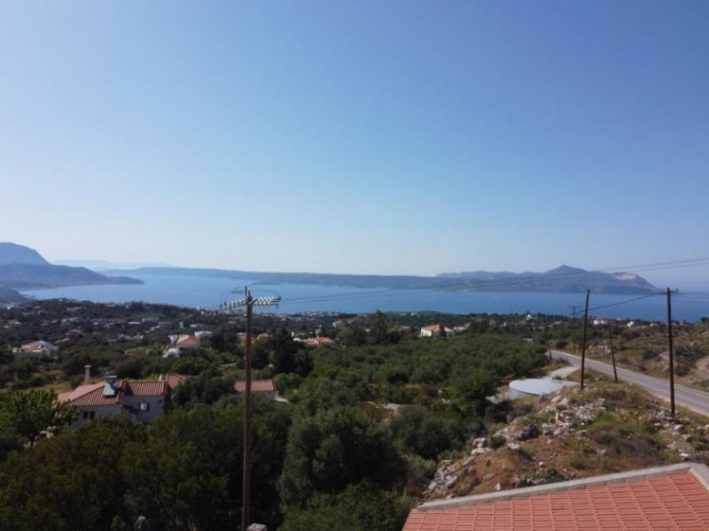 Drapanos Kreta, Drapanos: Rohbau mit Panoramablick auf das Meer und die Berge zu verkaufen Haus kaufen